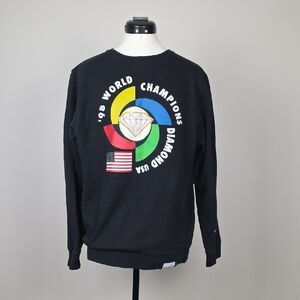 Diamond Supply Co. “World Champions ’98” Black Crewneck Sweatshirt – USA Flag